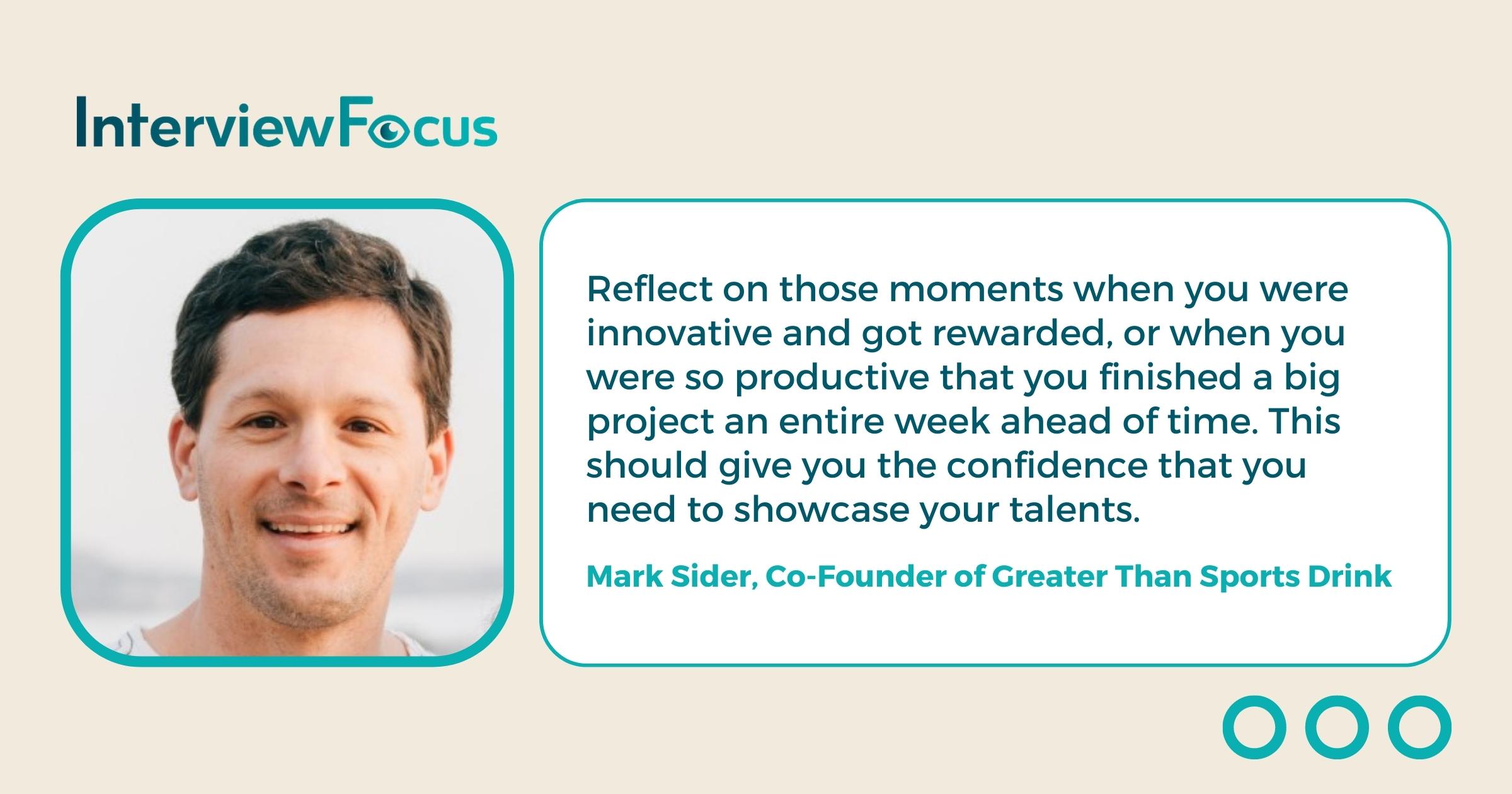 Mark Sider Pullout quote InterviewFocus